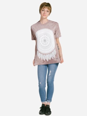 Pre dokonalý a originálny outfit Mandala vyfarbovacie tričko Lapač snov