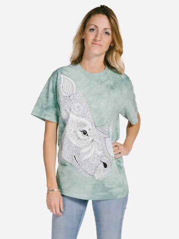 Potešte sa týmto kúskom Dedoles Mandala Colouring T-shirt Rhino