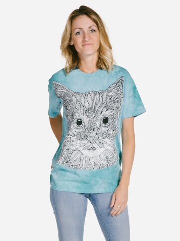 Ausverkauf Mandala Ausmal T-Shirt Katzenaugen