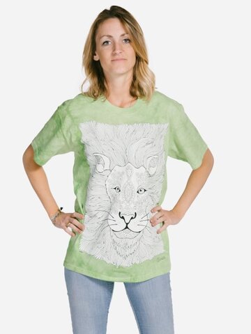 Hľadáte originálny a nezvyčajný darček? Obdarovaného zaručene prekvapí Mandala vyfarbovacie tričko Lev