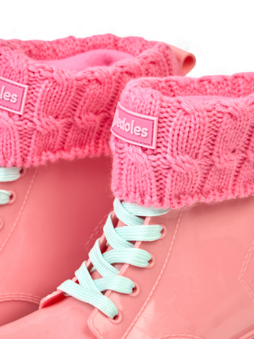 Eredeti ajándék a Dedolestől Begónia rózsaszín bélelt gyerek lábszármelegítő gumicsizmához
