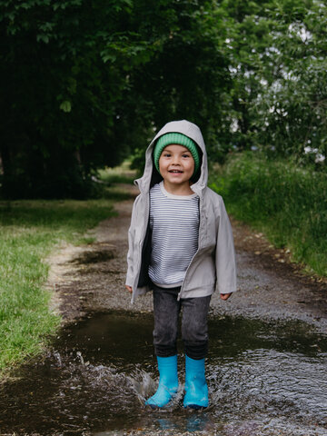 Suchen Sie ein originelles und außergewöhliches Geschenk? überrascht den Beschenkten sicher Barfuß-Regenstiefel für Kinder Be Lenka Pudds – Aquablau
