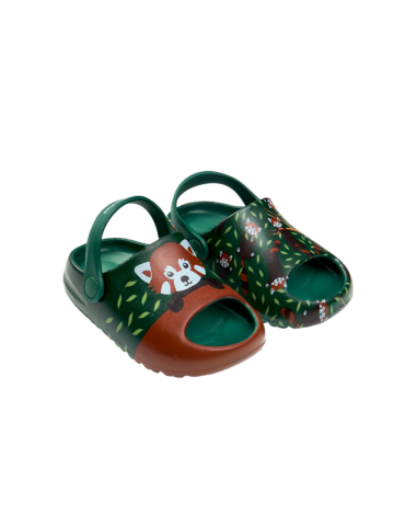 Tip na dárek Veselé chunky sandály pro miminka Panda červená