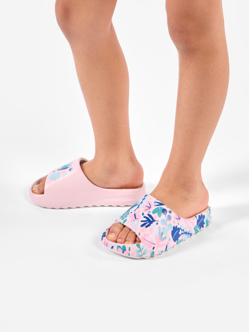 Szerezzen magának örömet ezzel a Dedoles darabbal Vidám, chunky gyerekpapucs Levelek és pillangók