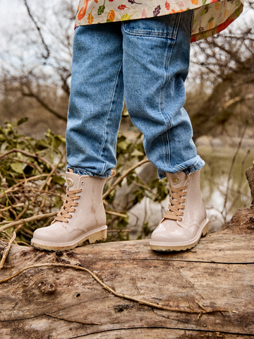 Almond Kids Rain Boots Dedoles
