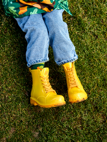 Tip na darček Stivali da pioggia Buonumore per bambini, giallo oro