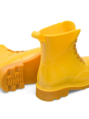 Hľadáte originálny a nezvyčajný darček? Obdarovaného zaručene prekvapí Stivali da pioggia Buonumore per bambini, giallo oro