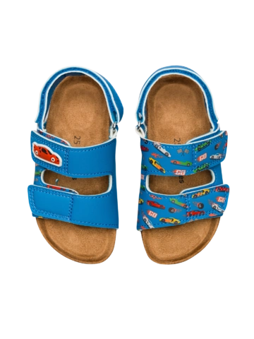 für ein vollkommenes und originelles Outfit Korksandalen für Kinder Schnelle Autos