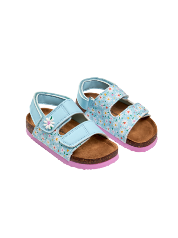 Foto Detské korkové sandále Srdiečka a sedmokrásky