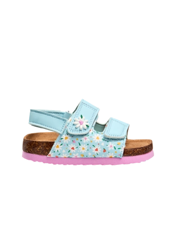 Kiárusítás Detské korkové sandále Srdiečka a sedmokrásky