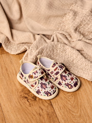 ОТСТЪПКА Весели бебешки пантофи Гладна мечка