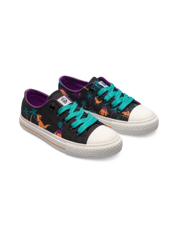 Obrázok produktu Živahne otroške platnene superge Dinozavri in vulkani