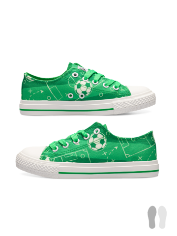 Szerezzen magának örömet ezzel a Dedoles darabbal Vidám gyerek vászon tornacipő Focipálya