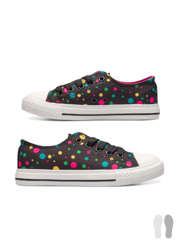 Lifestyle photo Kids' Canvas Shoes Neon Dots