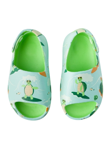 Hledáte originální a neobvyklý dárek? Obdarovaného zaručeně překvapí Veselé chunky sandále pro miminka Surfující želva