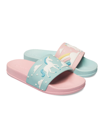 Hľadáte originálny a nezvyčajný darček? Obdarovaného zaručene prekvapí Ciabatte Buonumore per bambini Unicorno e arcobaleno