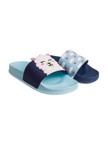 Eredeti ajándék a Dedolestől Vidám gyerekpapucs Láma és felhők