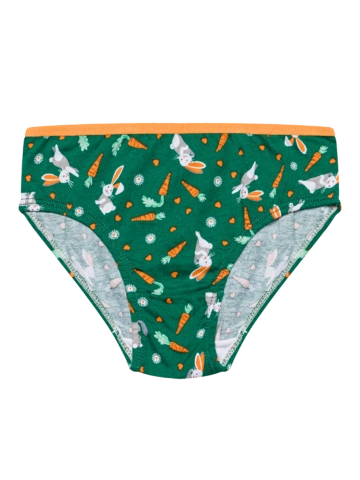 Foto Veselé dívčí kalhotky Zajíc a mrkev