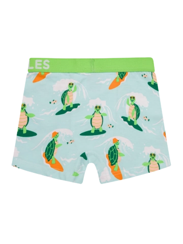 Geschenktipp Lustige Boxershorts für Jungen Die surfende Schildkröte