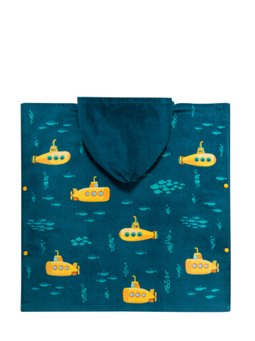 Kiárusítás Vidám gyerek strandponcsó Sárga tengeralattjáró