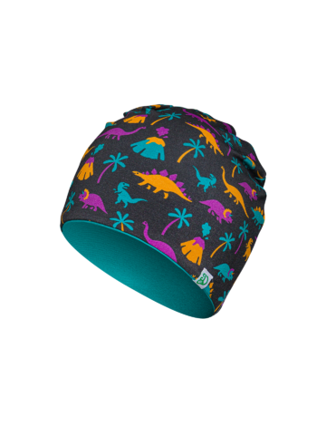 Výpredaj Весел детски комплект от лека плетена шапка и шал-яка Динозаври и вулкани