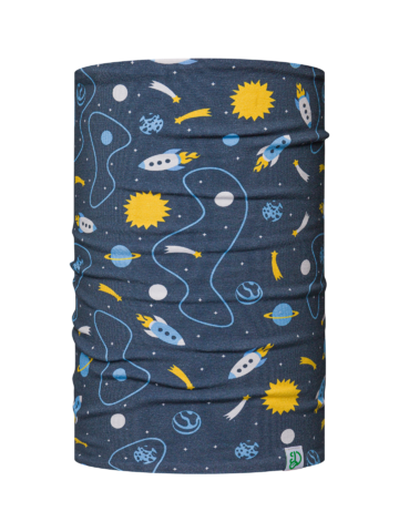 Výnimočný darček od Dedoles Весел детски комплект от лека плетена шапка и шал-яка Ракета в космоса