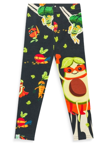 Potěšte se tímto kouskem Dedoles Veselé dětské bavlněné legíny Zeleninoví superhrdinové
