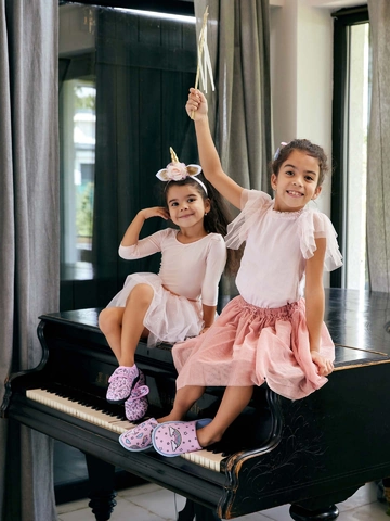 Sleva Veselé dětské papuče Duhový jednorožec