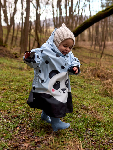 Impermeable infantil alegre Panda feliz