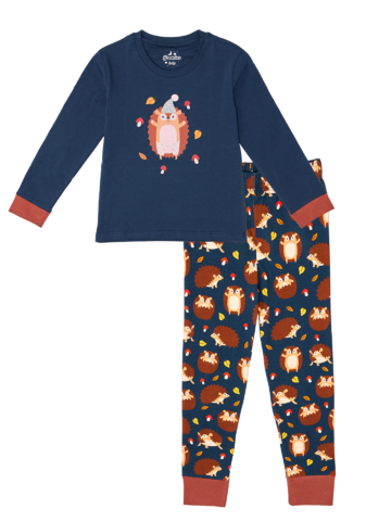 Foto Lustiger Pyjama für Kinder Igel und Pilze 