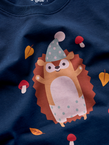 Ausverkauf Lustiger Pyjama für Kinder Igel und Pilze
