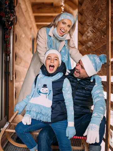 Výpredaj Vrolijke gebreide kindersjaal Sneeuwtijd