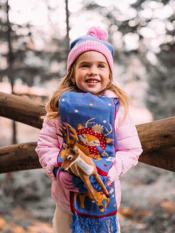 Výpredaj Vrolijke gebreide kindersjaal Schattig hert