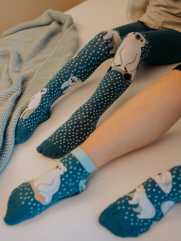 a tökéletes és egyedi ruházathoz Vidám gyerek harisnya Jegesmedvék