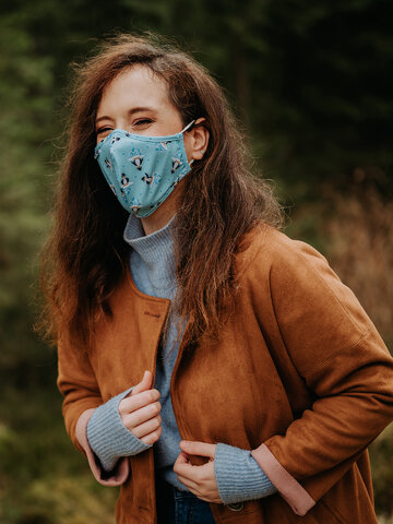 Zľava Veselé antibakteriálne rúško Štastný tučniak - menšie