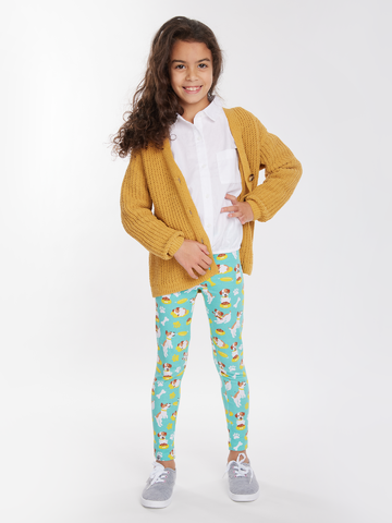 Eredeti ajándék a Dedolestől Vidám gyerek pamut leggings Boldog kutya