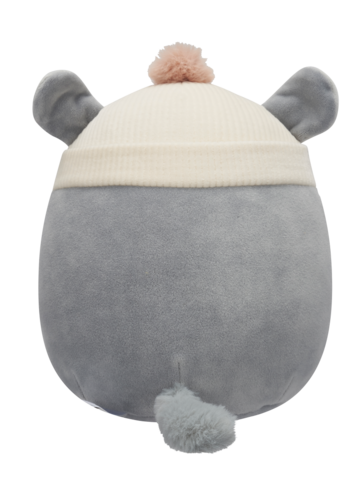 Výnimočný darček od Dedoles Squishmallows Camilo il cincillà grigio con berretto beige, 20 cm