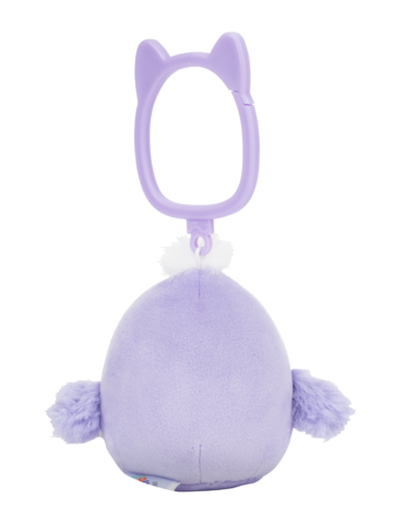 Lifestyle fotó SQUISHMALLOWS Kulcstartó – Daquarius, a lila kacsa, 9 cm