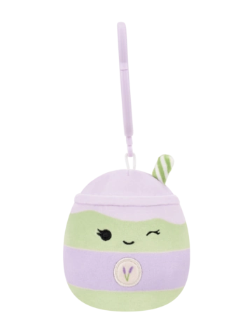 Zľava Porte-clés peluche Squishmallows de 9 cm Latchmi le latte matcha lavande
