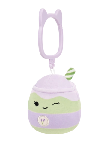 Výpredaj Porte-clés peluche Squishmallows de 9 cm Latchmi le latte matcha lavande