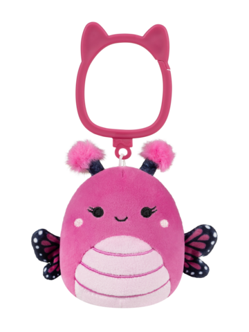 Obrázok produktu Portachiavi Squishmallows Marcelina la farfalla monarca rosa lampone, 9 cm