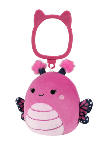 Hľadáte originálny a nezvyčajný darček? Obdarovaného zaručene prekvapí Portachiavi Squishmallows Marcelina la farfalla monarca rosa lampone, 9 cm