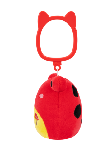 Pre dokonalý a originálny outfit Portachiavi Squishmallows Obu la rana tropicale rossa con ricamo di funghi, 9 cm