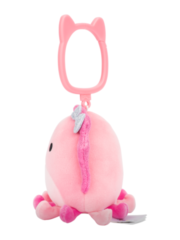 Hľadáte originálny a nezvyčajný darček? Obdarovaného zaručene prekvapí SQUISHMALLOWS Kľúčenka - Ružová sépia Auggie, 9 cm