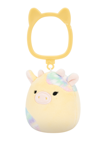 Ajándék tipp SQUISHMALLOWS Kulcstartó – Rina, a sárga tehénke, 9 cm