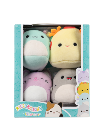 Lifestyle foto Комплект от 4 плюшени играчки Squishmallows Micromallows – Гордън, Текс, Табита, Ирина