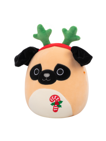 Hľadáte originálny a nezvyčajný darček? Obdarovaného zaručene prekvapí Squishmallows Prince il carlino marrone con pancia bianca, 20 cm