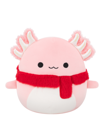 Výnimočný darček od Dedoles Squishmallows Archie l'axolotl rosa con sciarpa morbida, 30 cm