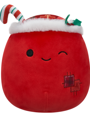 Potešte sa týmto kúskom Dedoles Squishmallows Carrie la calza dei regali che fa l'occhiolino con patchwork, 20 cm