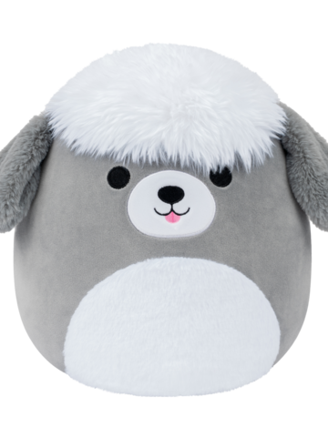 Výnimočný darček od Dedoles SQUISHMALLOWS Šedo-biely ovčiarsky psík Arnold, 13 cm